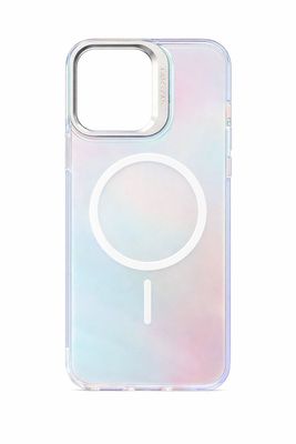 Colorful  Case with Frosted Gradient  Accent MagSafe-Compatible for Iphone 15 Pro Max– Silver Camera Frame