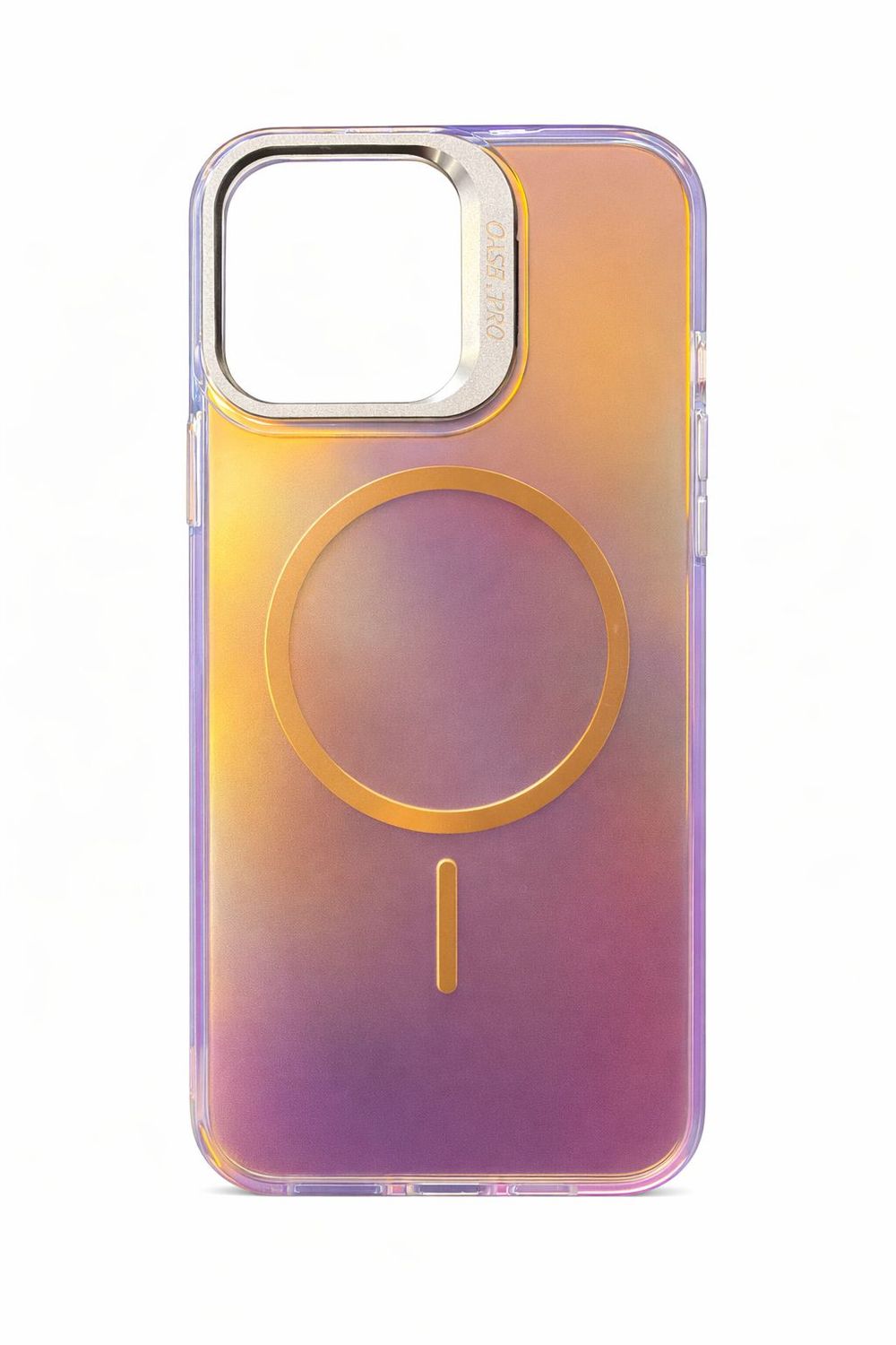 Colorful  Case with Frosted Gradient  Accent MagSafe-Compatible for Iphone 15 Pro Max– Toffee Camera Frame