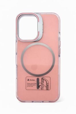 Macaron Magnetic Phone Case with Camera Kickstand for Iphone 15 Pro Max -Pink