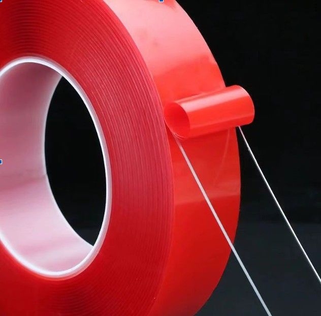 Red film transparent seamless acrylic double-sided tape