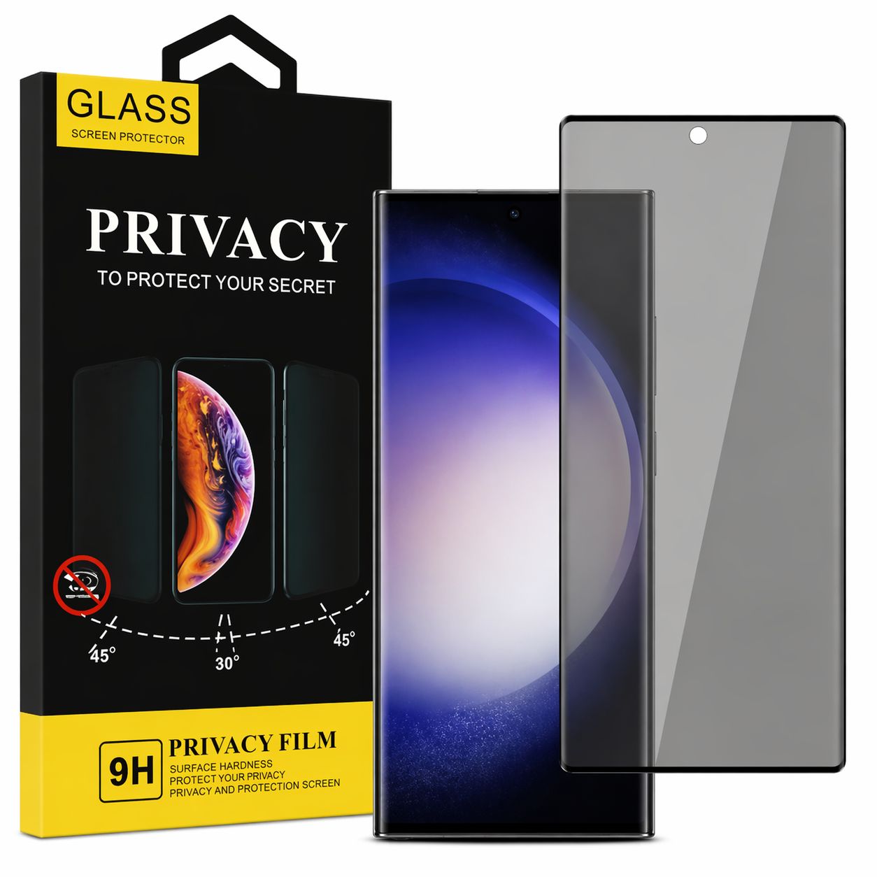 Case Friendly Privacy Temper Glass S24 Ultra