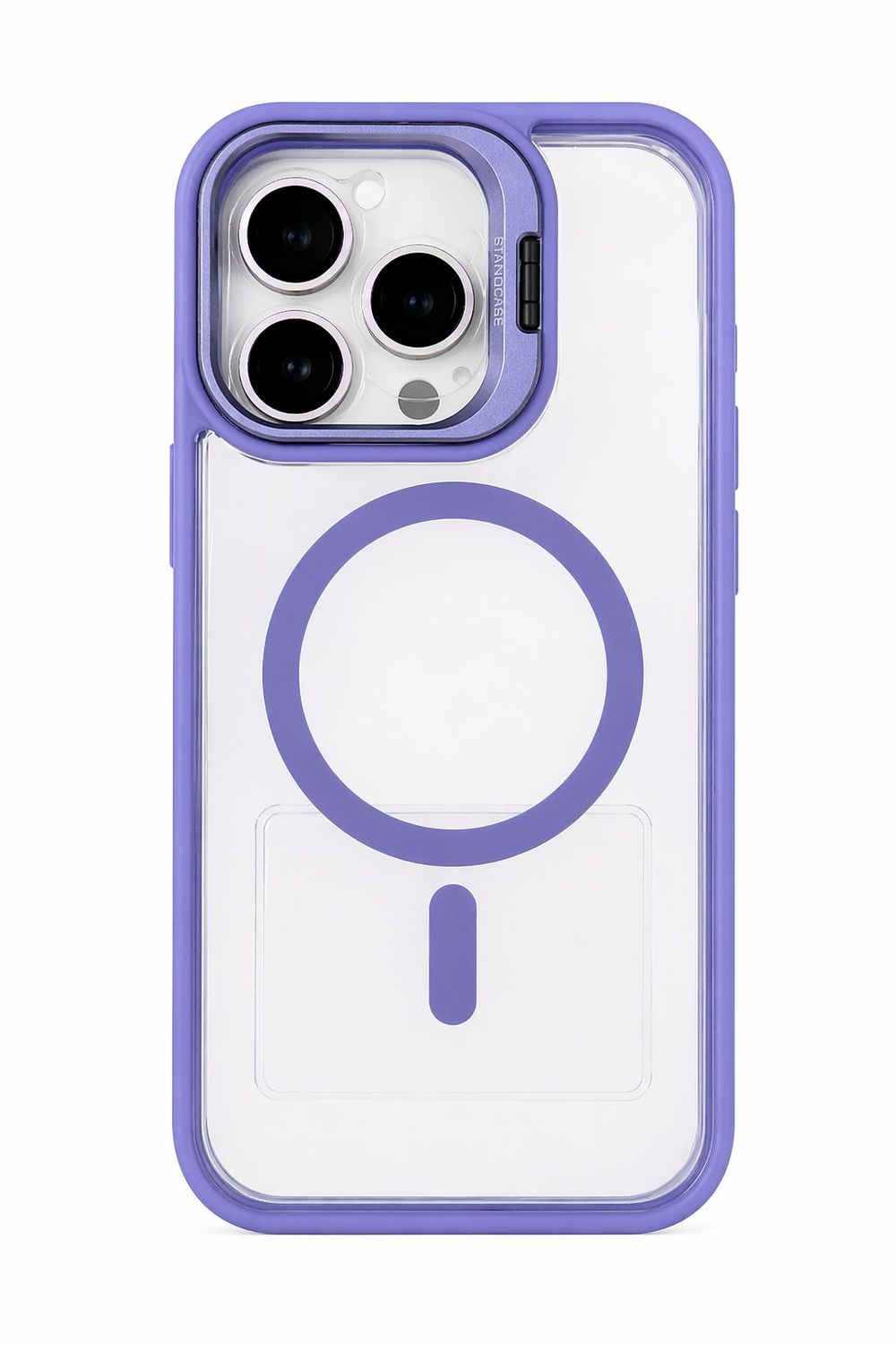 U1 Magnetic Case with Camera Kickstand and Lens Protector foor Iphone 15 Pro Max-Lilac Purple