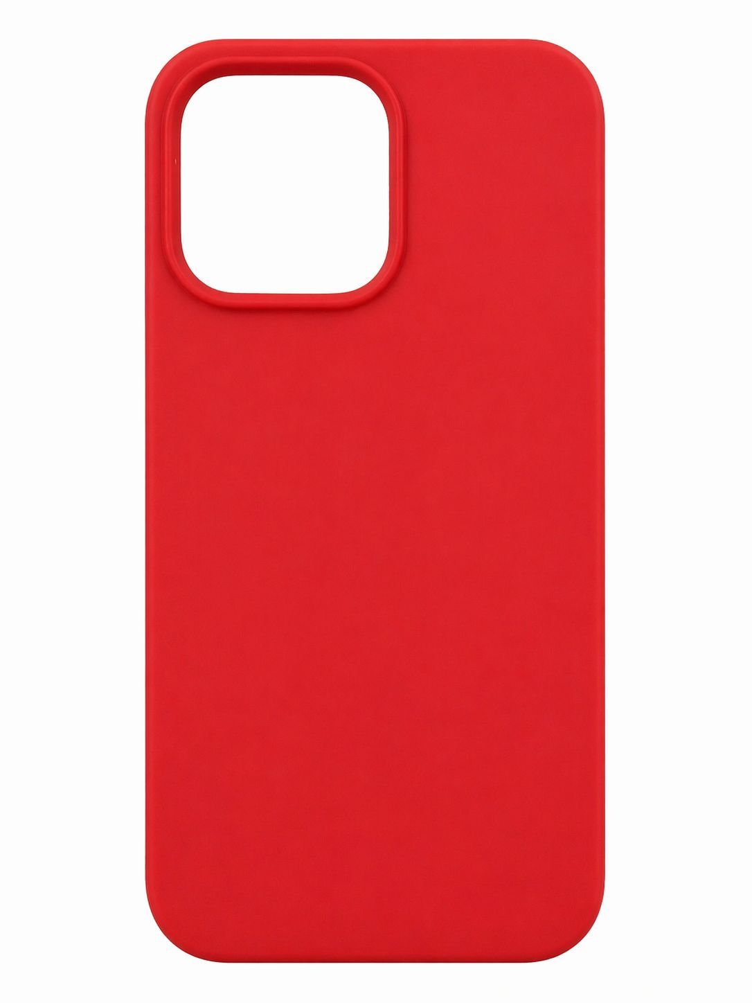 Solid Silicone Shell Case for Iphone 15 Pro Max- Red