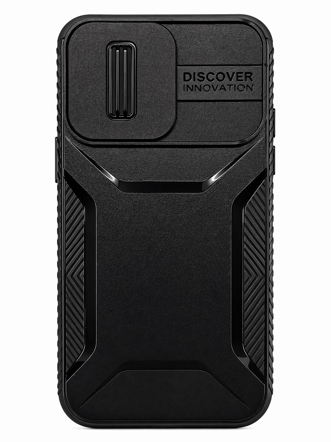 Ultimate U Design Hybrid with Camera Window Covering  for Iphone 15 Pro Max- Black