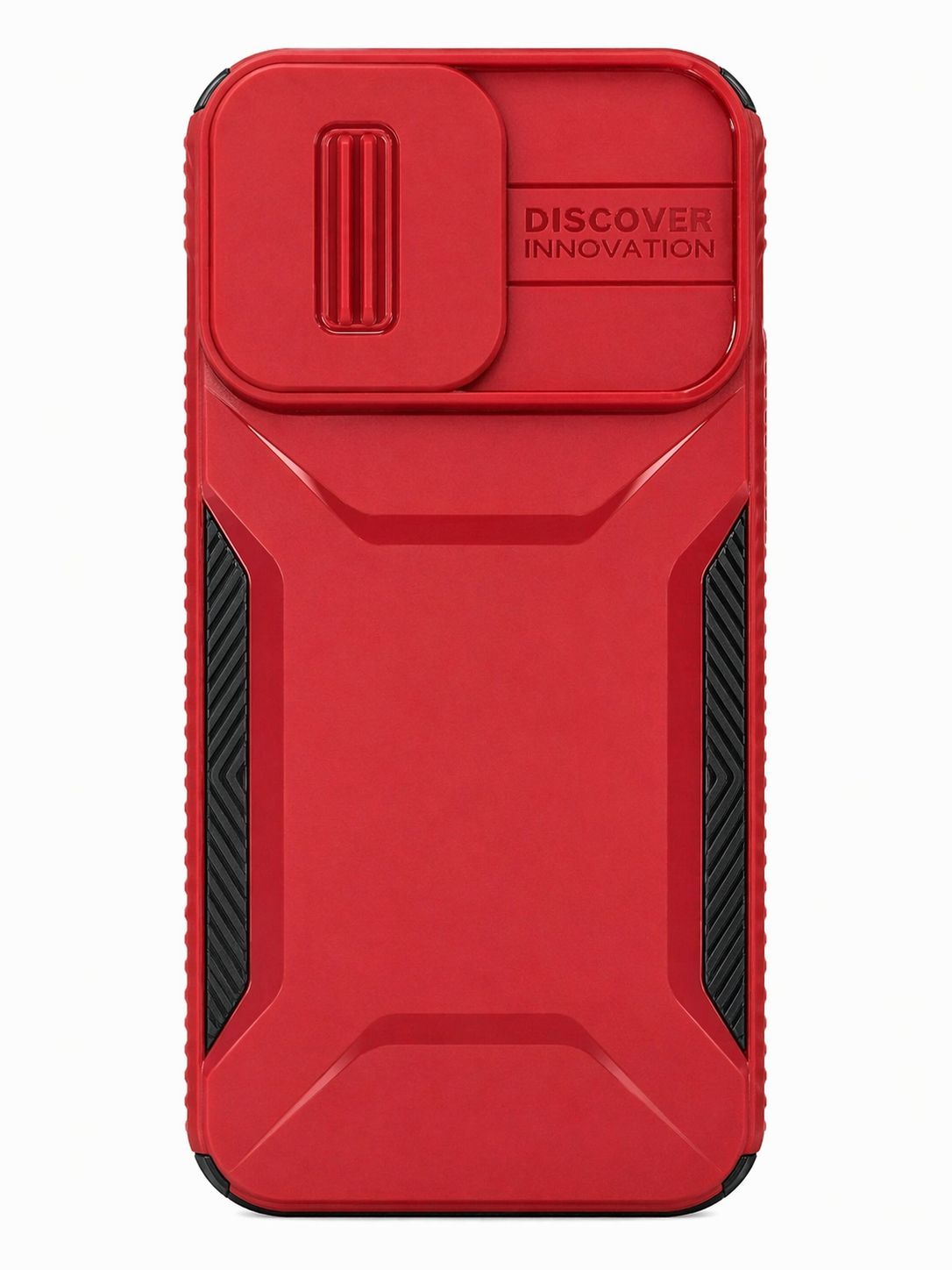 Ultimate U Design Hybrid with Camera Window Covering  for Iphone 15 Pro Max- Red