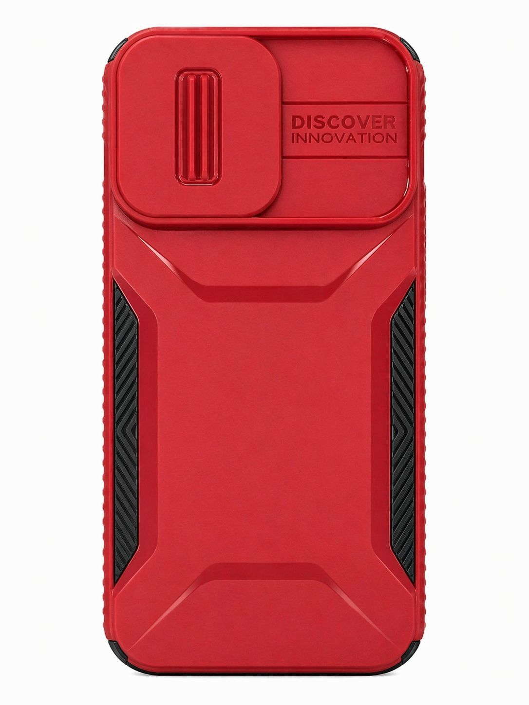 Ultimate U Design Hybrid with Camera Window Covering  for Iphone 15 Pro Max- Red
