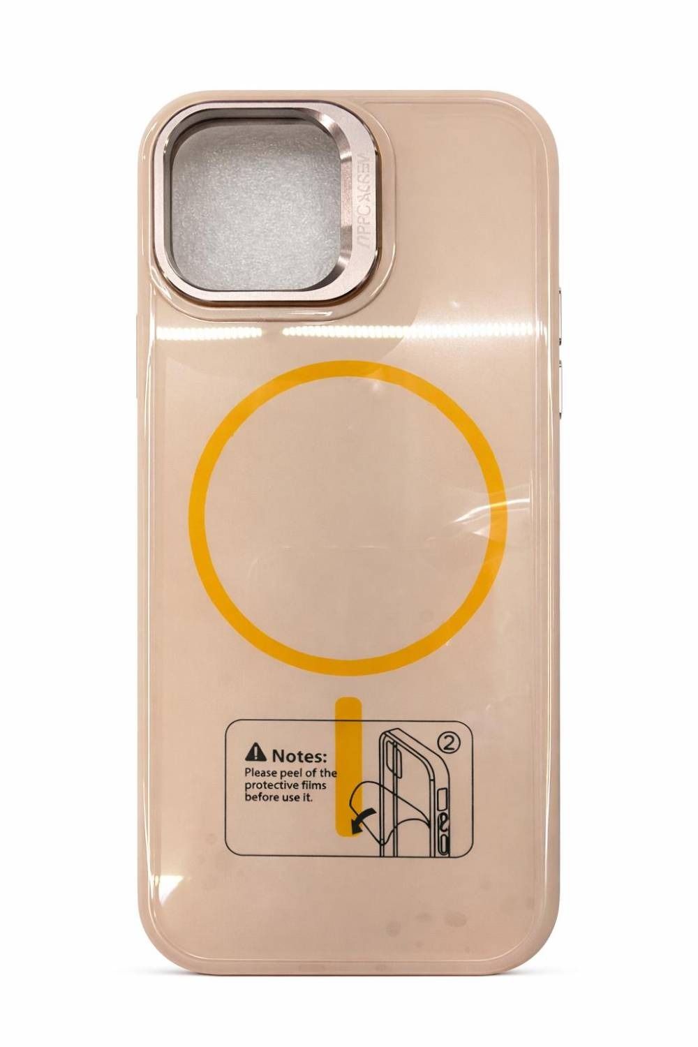 Elegant Magsafe Case with Camera Kickstand for Iphone 15 Pro Max-Frosted Khakee