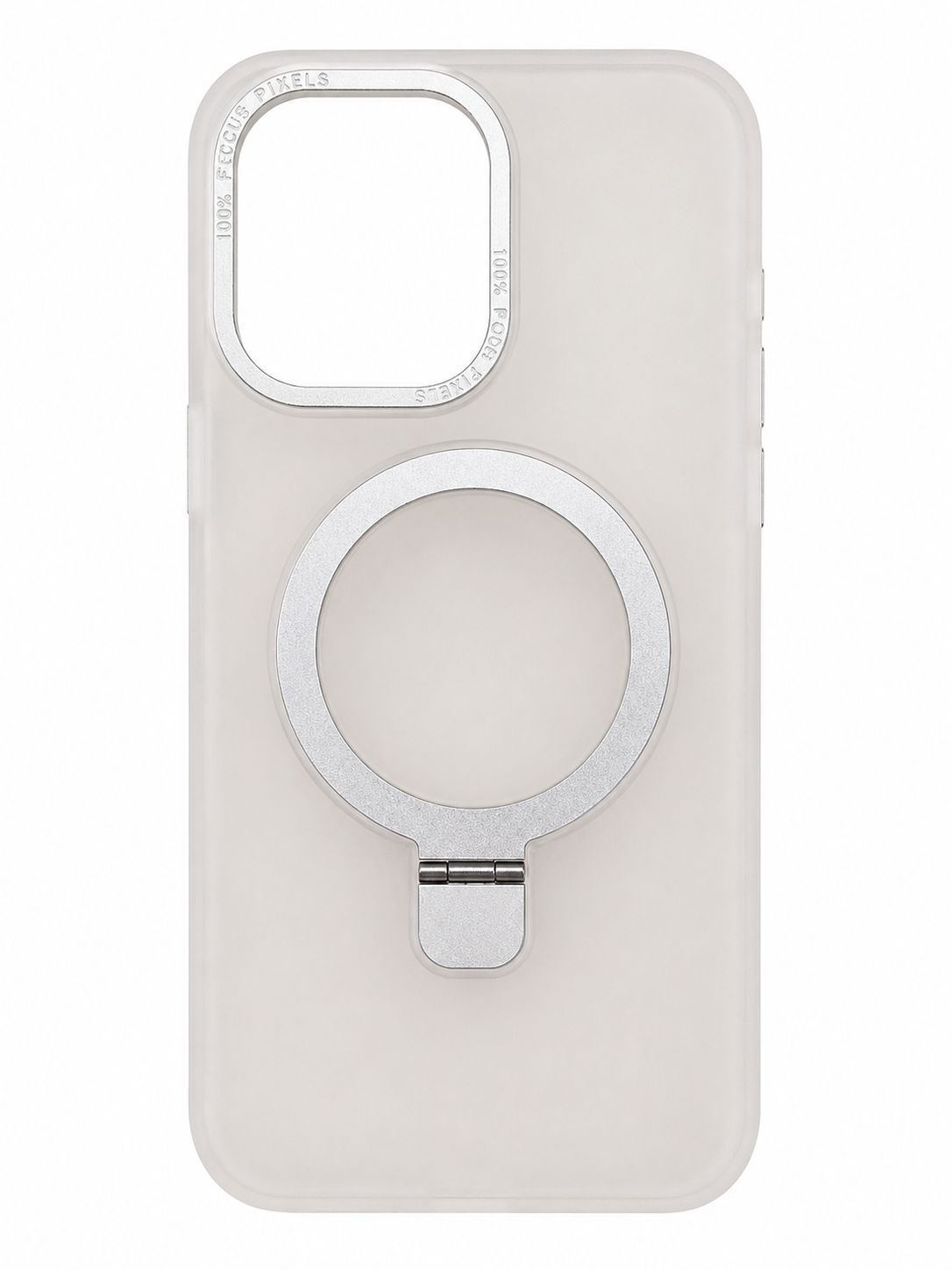 Max Metal Chrome Kickstand Case for 15 Pro Max- Clear