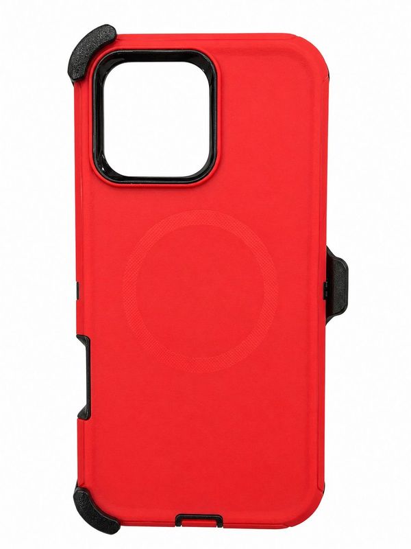 Heavy Duty Magsafe Case for 16 Pro Max- Red