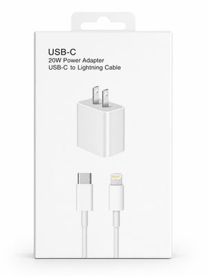 20W adapter combo with C - L PD cable 1M/3FT package well