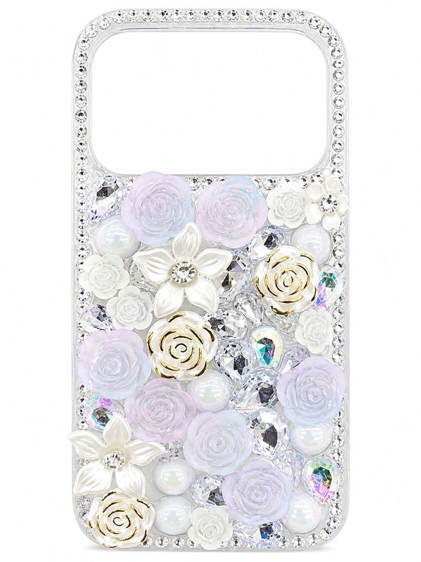 Plum Blossom Diamond Phone Case for Iphone 17 Pro- Purple