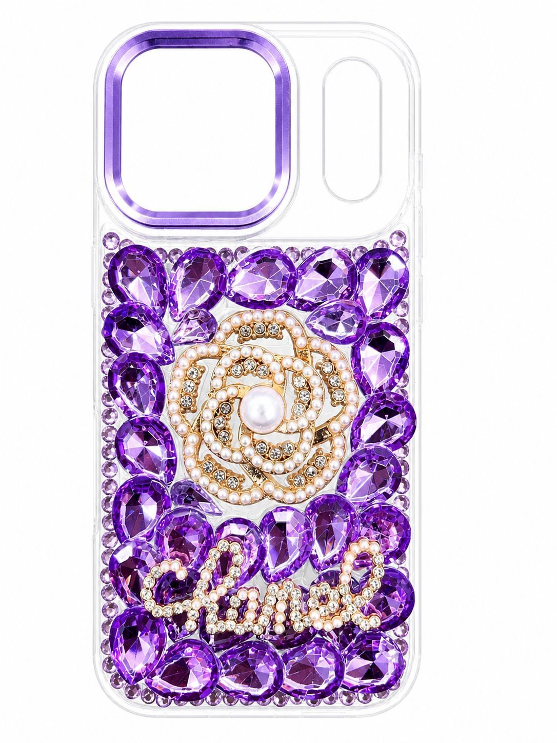Pearl Rose Diamond Case Iphone 17 Pro- Purple