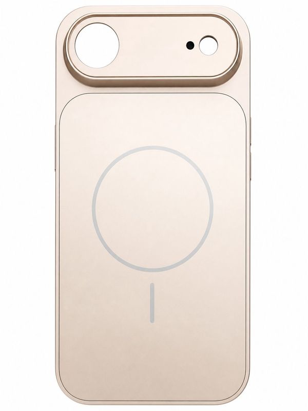 Corning Glass Matte Plated Magnetic Phone Case for Iphone 17 Air-Champagne Gold