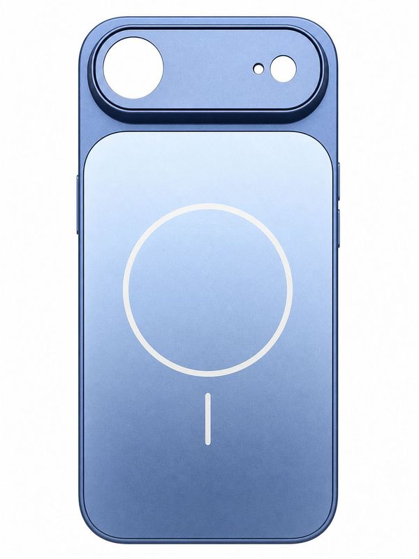 Corning Glass Matte Plated Magnetic Phone Case for Iphone 17 Air- Midnight Blue