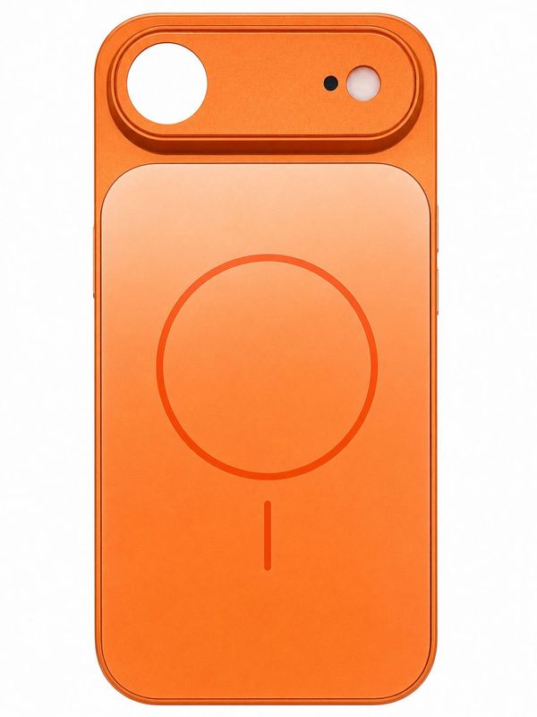 Corning Glass Matte Plated Magnetic Phone Case for Iphone 17 Air-Orange