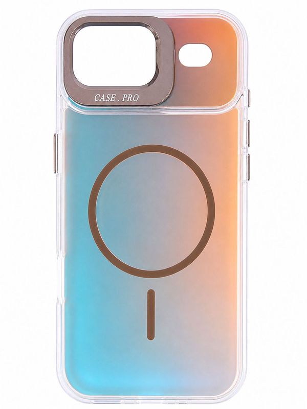 Colorful  Case with Frosted Gradient  Accent MagSafe-Compatible for Iphone 17 Air– Brown Camera Frame