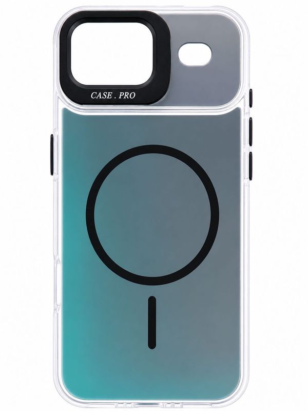 Colorful  Case with Frosted Gradient  Accent MagSafe-Compatible for Iphone 17 Air– Black Camera Frame