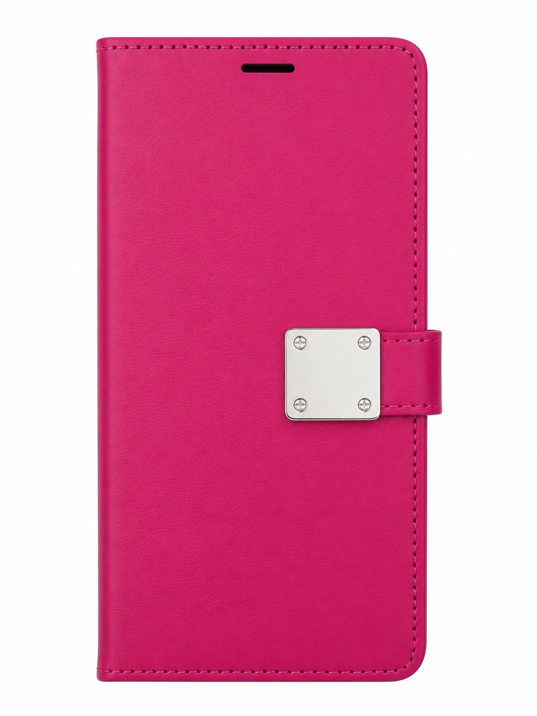 Wallet ID Card Holder Case for Iphone 15 Pro Max-Hot Pink