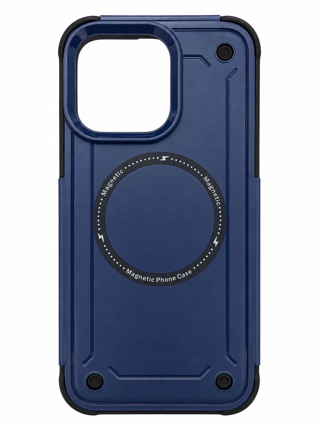 FC-Metal Circle Magsafe Case for 15 Pro Max-Blue