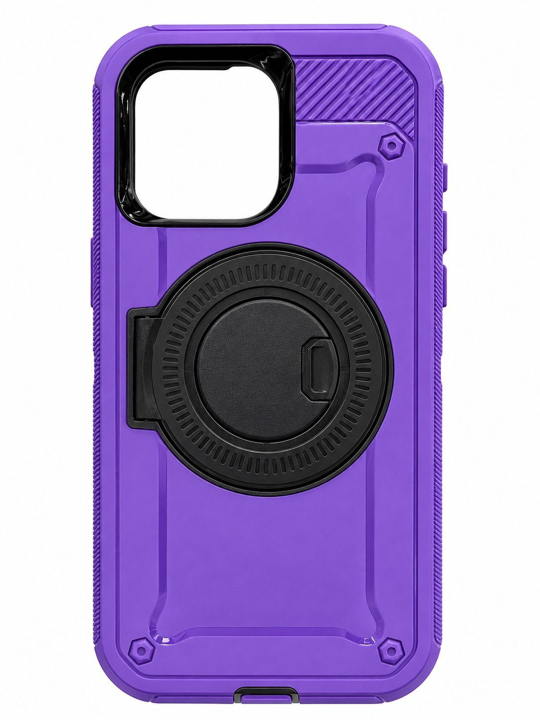 Heavy Duty Kickstand Magsafe Case for Iphone 15 Pro Max- Purple