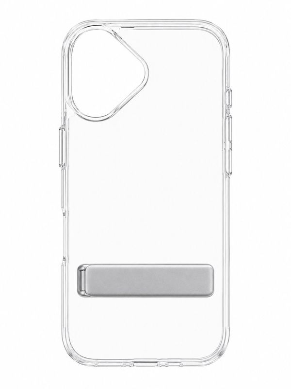 Clear Metal Kickstand Case for Iphone 16
