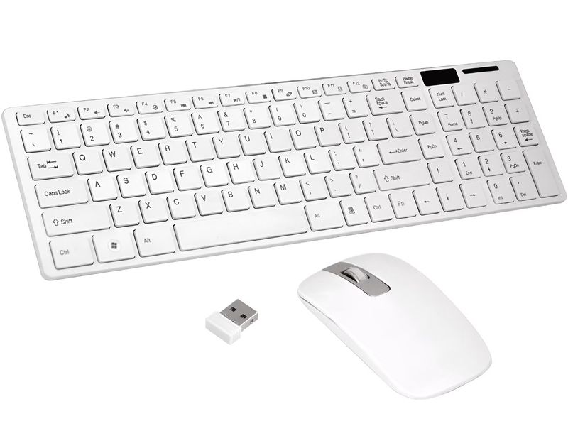 K06 ultra-thin wireless keyboard and mouse set (White)