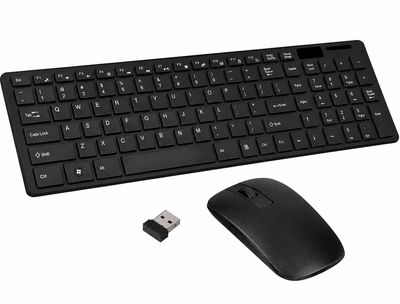 K06 ultra-thin wireless keyboard and mouse set (Black)