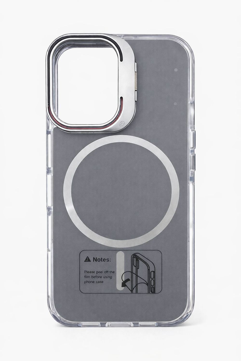 Macaron Magnetic Phone Case with Camera Kickstand for Iphone 16 -Grey