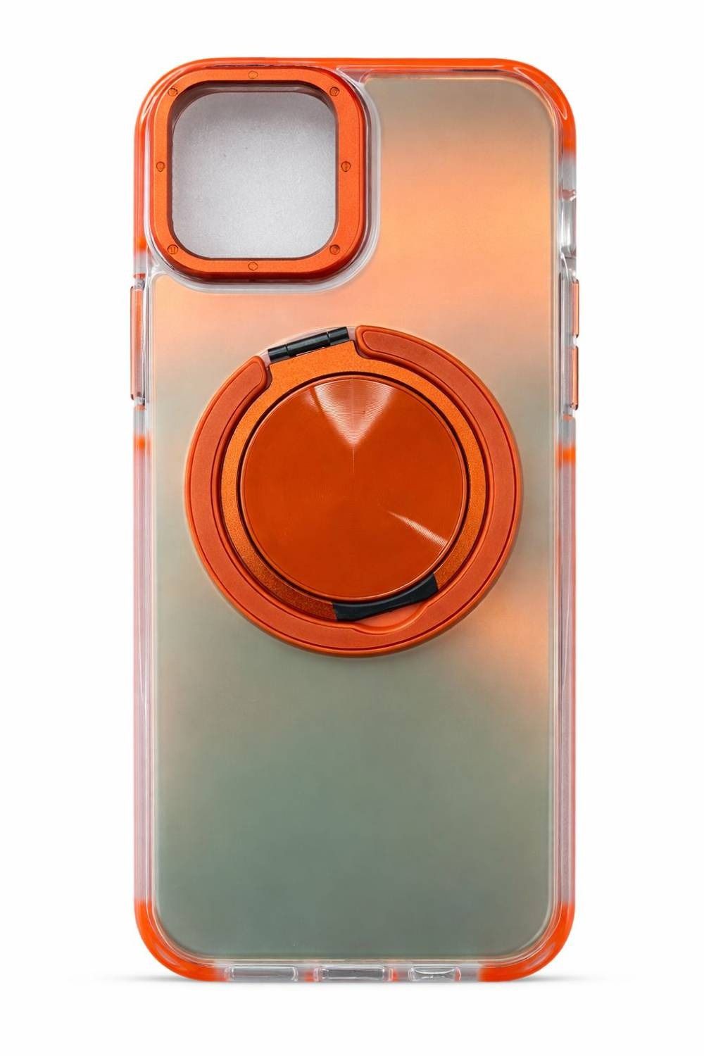 Gradient C Frosted MagSafe Ring Phone Case for Iphone 16-Orange