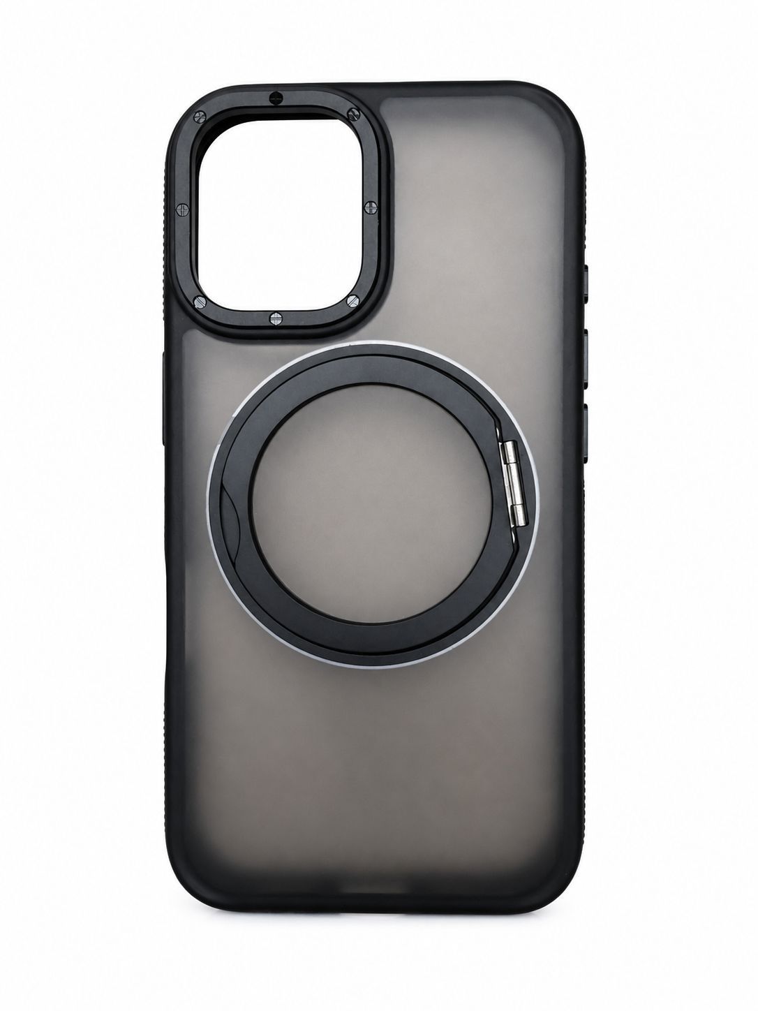 Mysterious B Kickstand Case for Iphone 16- Black with Black Accent