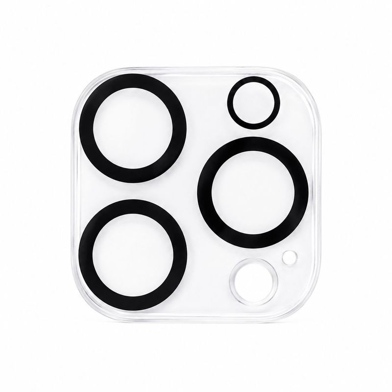 Camera Lens Black Edge Tempered For iPhone 16 Pro Max