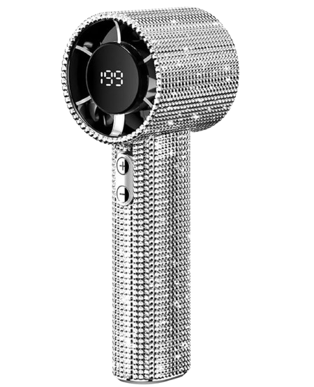 S5 diamond studded small fan-black