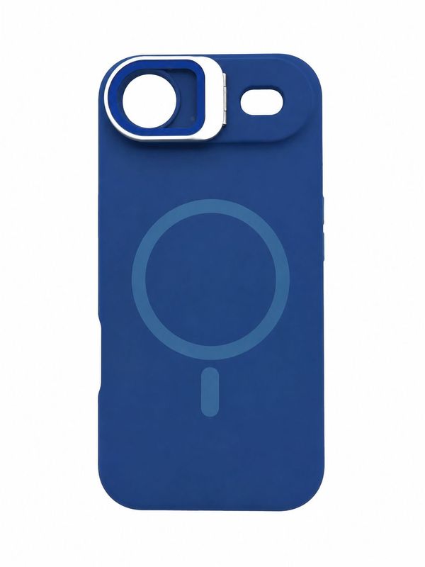 Liquid Silicone Frame with Camera Lens Protector Phone Case for Iphone 17 Air-Blue