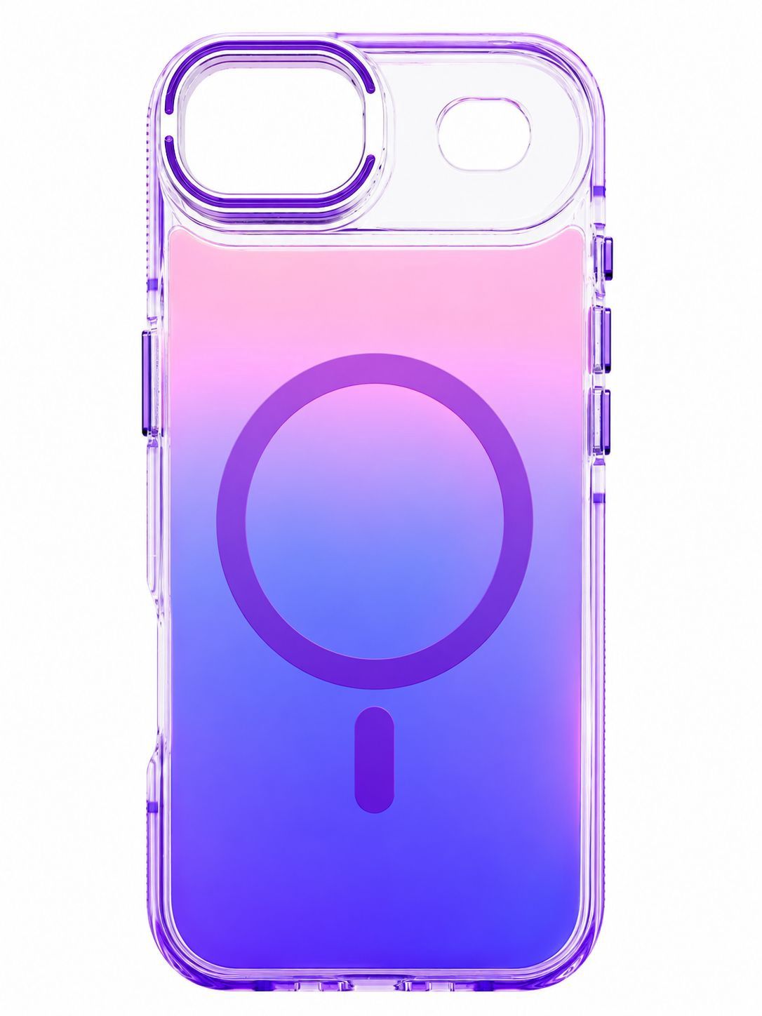 Gradient Finish A Case MagSafe Compatible with Camera Kick Stand for Samsung  Iphone 17 Air –Purple