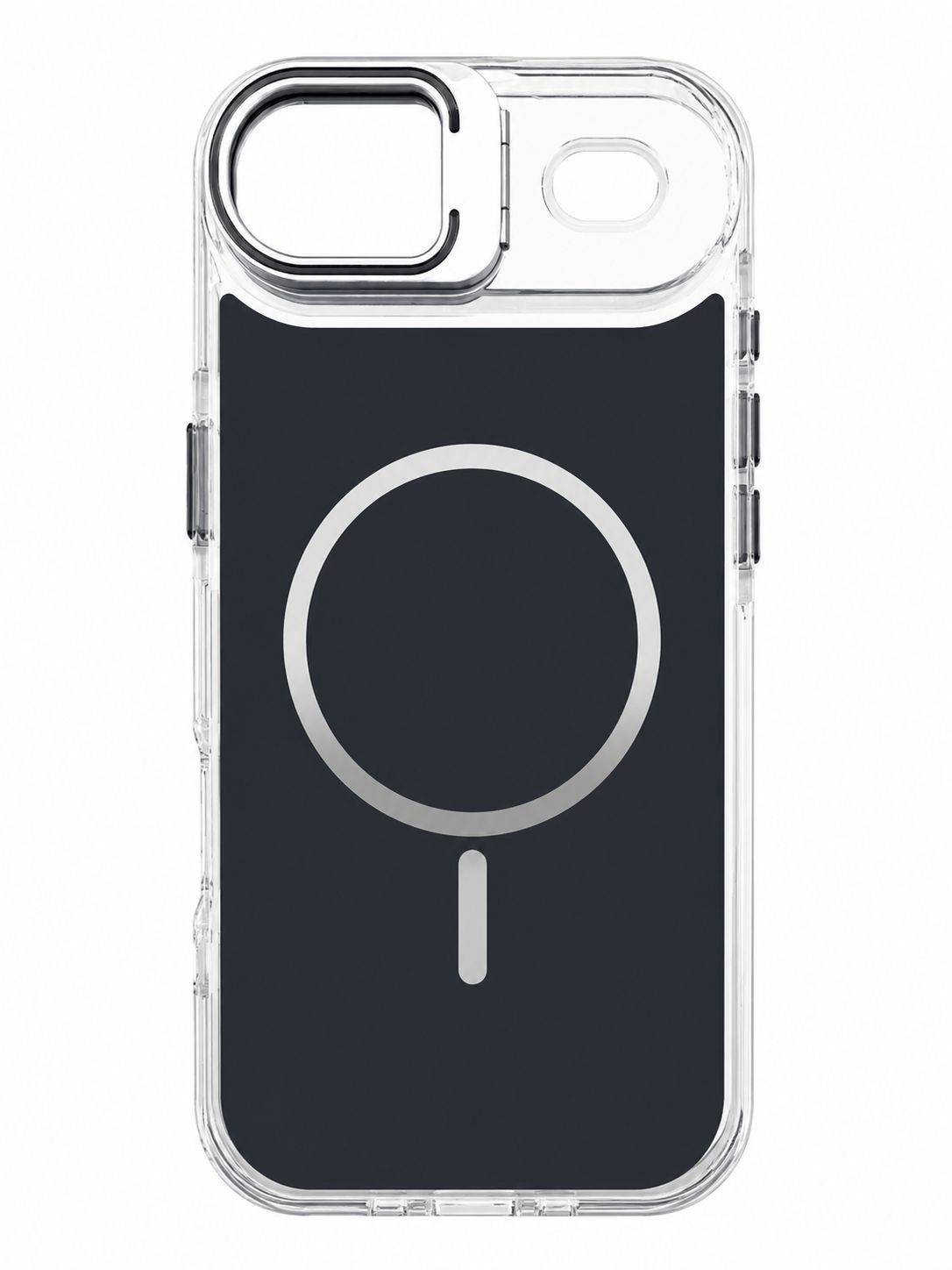 Macaron Magnetic Phone Case with Camera Kickstand for Iphone 17 Air -Black