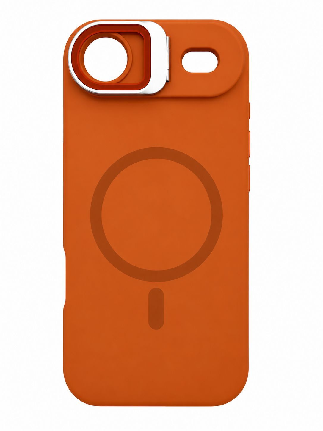 Liquid Silicone Frame with Camera Lens Protector Phone Case for Iphone 17 Air-Orange