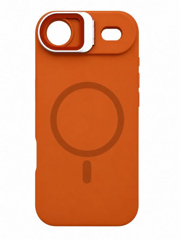 Liquid Silicone Frame with Camera Lens Protector Phone Case for Iphone 17 Air-Orange