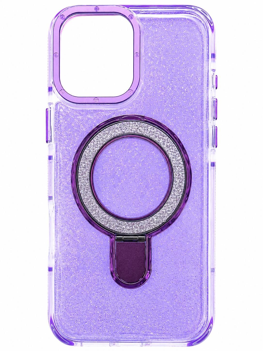 XC-Glitter Magnetic kickstand -Iphone16 Plus- Purple
