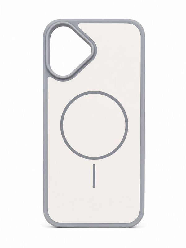 Two Tone Slim Magsafe Compatible Case for Iphone 16 Plus- White