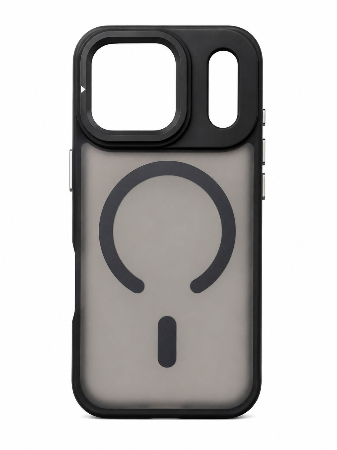 XC Skin Magsafe Compatible Lens Protector Kickstand Case for Iphone 14 Plus/ 15 Plus- Frosted Black