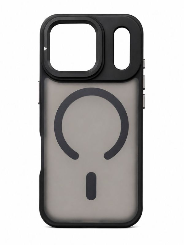 XC Skin Magsafe Compatible Lens Protector Kickstand Case for Iphone 14 Pro Max- Frosted Black