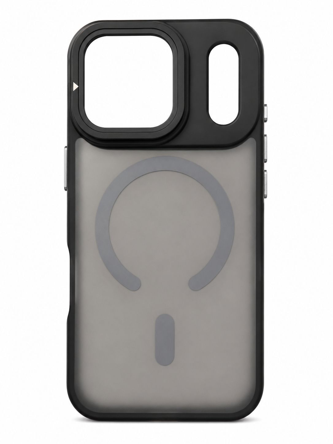 XC Skin Magsafe Compatible Lens Protector Kickstand Case for Iphone 14 Pro Max- Frosted Black with Gray Accent