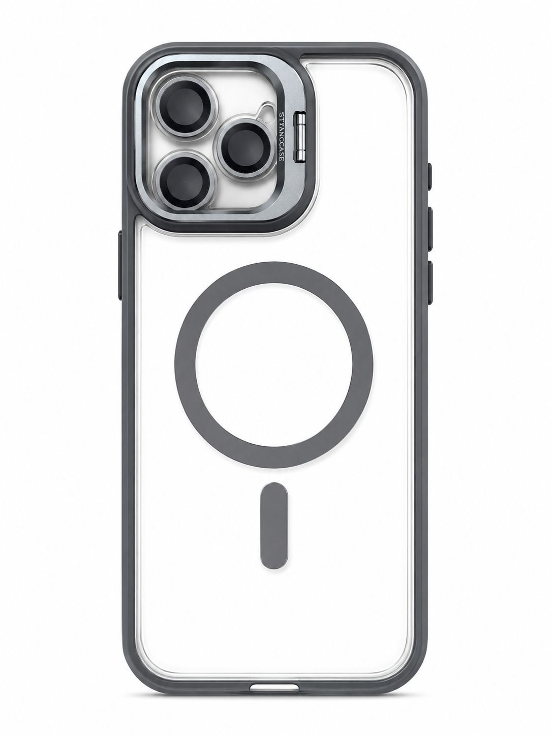 U1 Magnetic Case+Lens Stand ( without camera protector) for Iphone 16 Pro Max - Gray