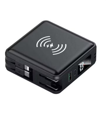 Smart Power Bank and Wall Charger  with Build in Cable (15000MAH)