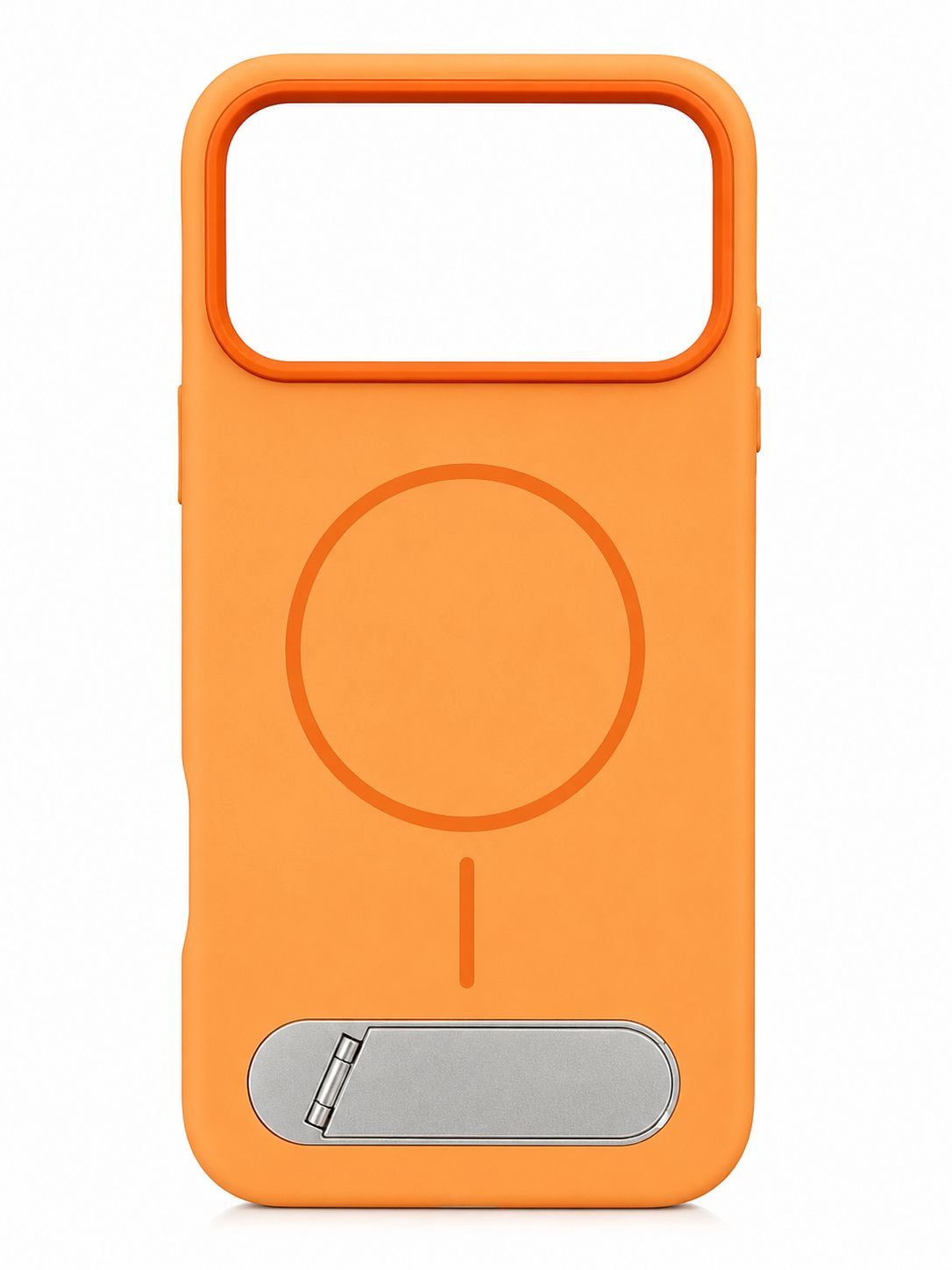 Premium Magsafe with Metal Kickstand Case for Iphone 17 Pro- Orange