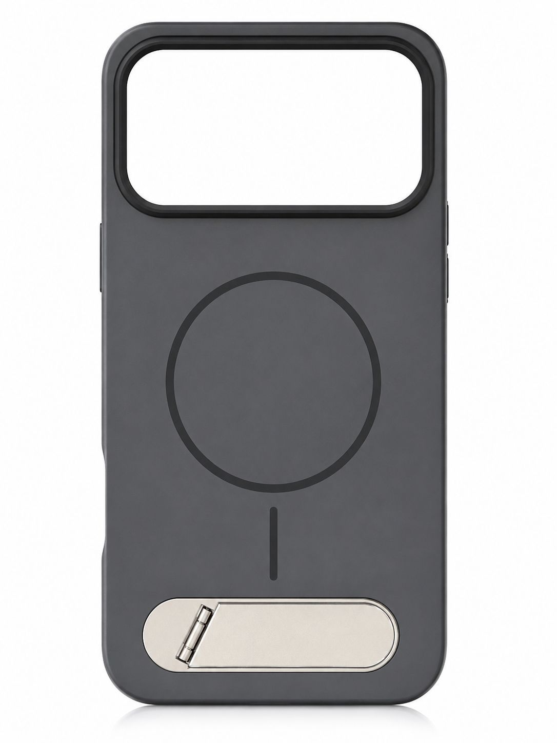 Premium Magsafe with Metal Kickstand Case for Iphone 16 Pro Max-Black