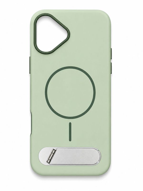 Premium Magsafe with Metal Kickstand Case for Iphone 16 Plus- Green
