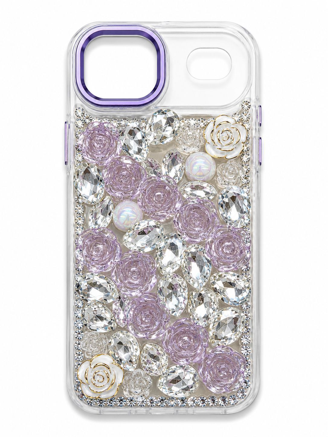 Iphone 17 Air Crystal dual rose full Diamond - Purple