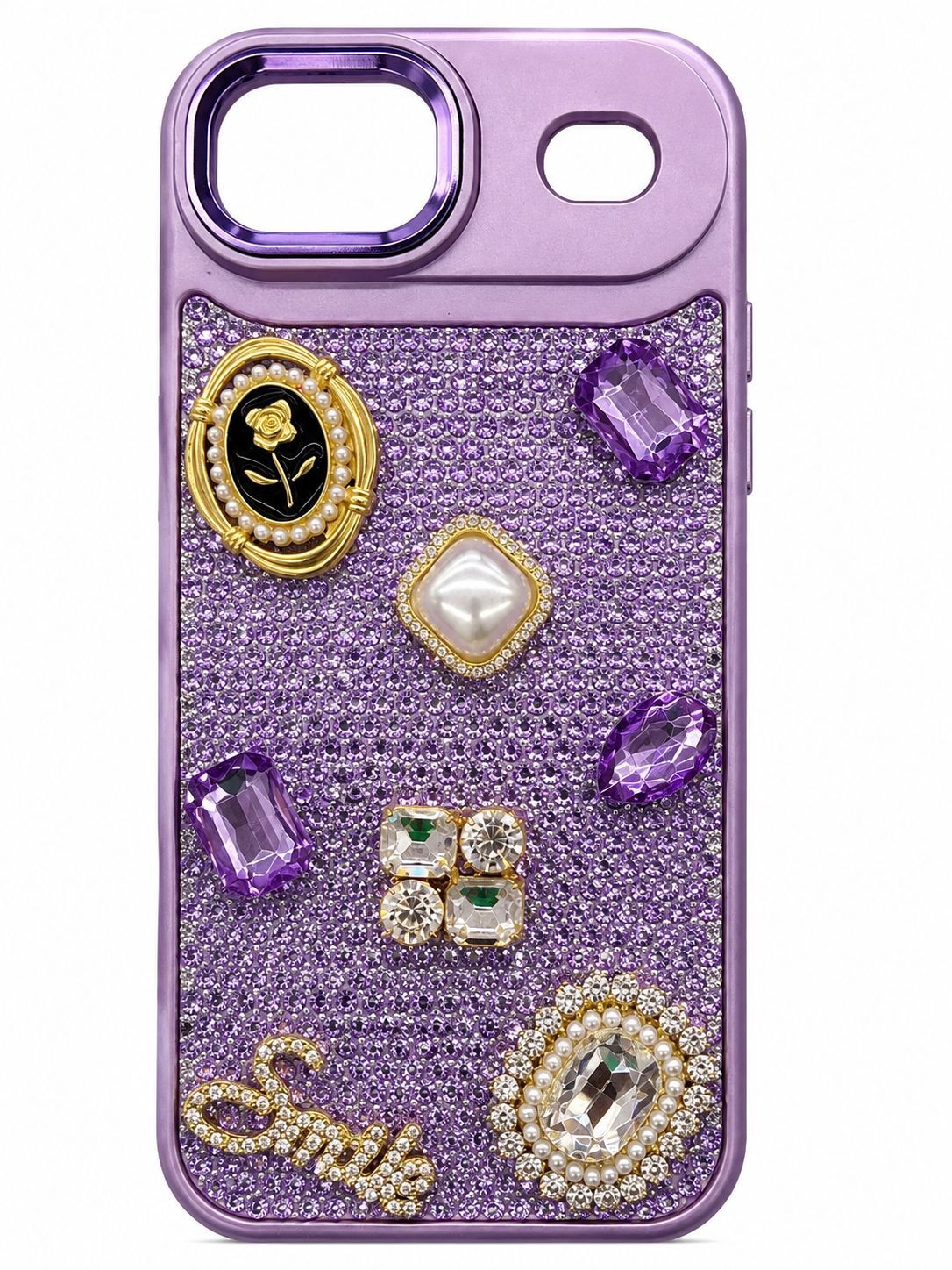 Crystal Mix Accessory Crystal Hudie Full Diamond Case For Iphone 17 Air - Purple