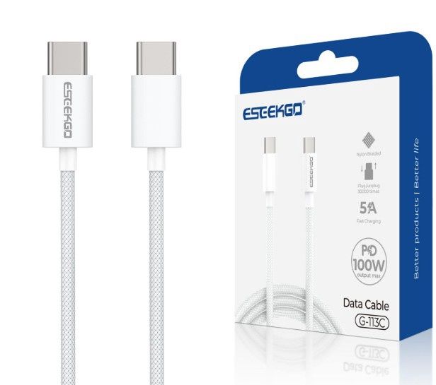 ESEEKGO G-113C 100W Nylon braided Type-C To Type-C Data Cable